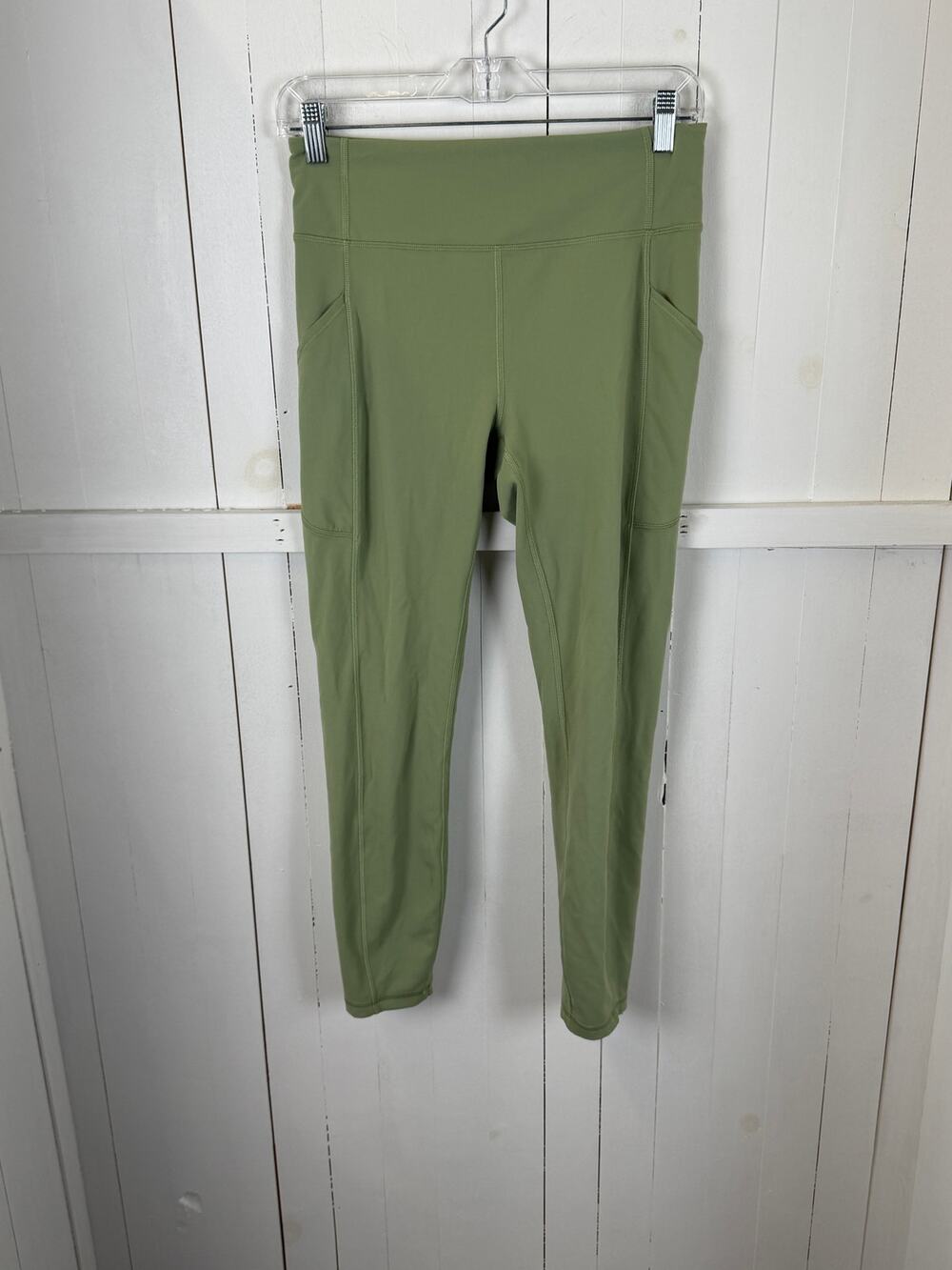 Lululemon Green Ankle Leggings Size 8 Nylon Pre-Owned